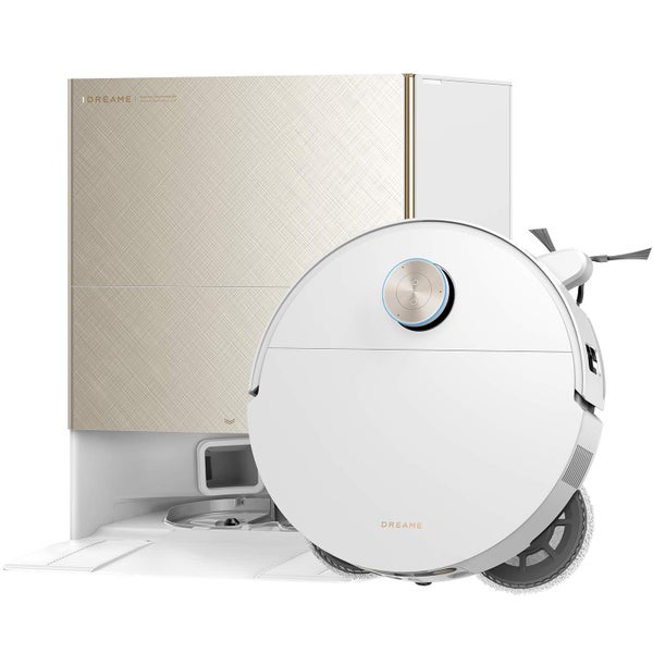 Dreame X60 Ultra robotti-imuri moppauksella ja puhdistusasemalla, valkoinen